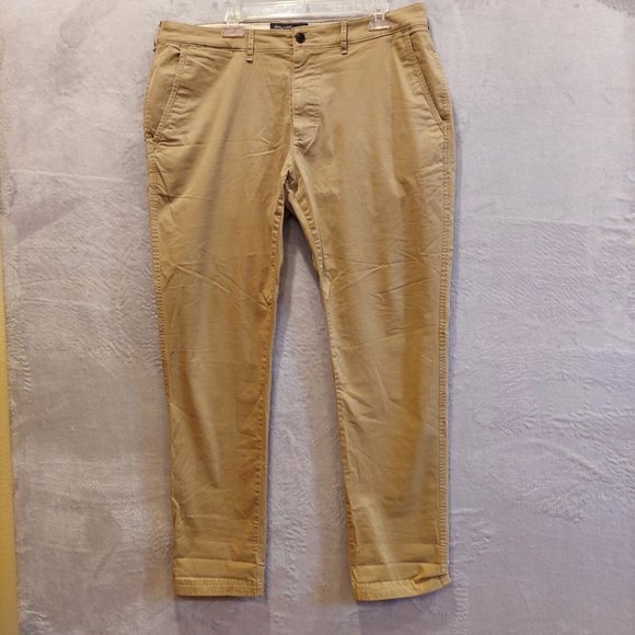 Abercrombie & Fitch Other - Abercrombie & Fitch Langdon Slim Stretch Tan Beige Chino Khaki Pants Men 36x32